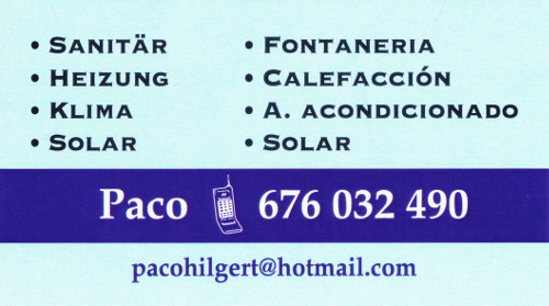 Visitenkarte Paco